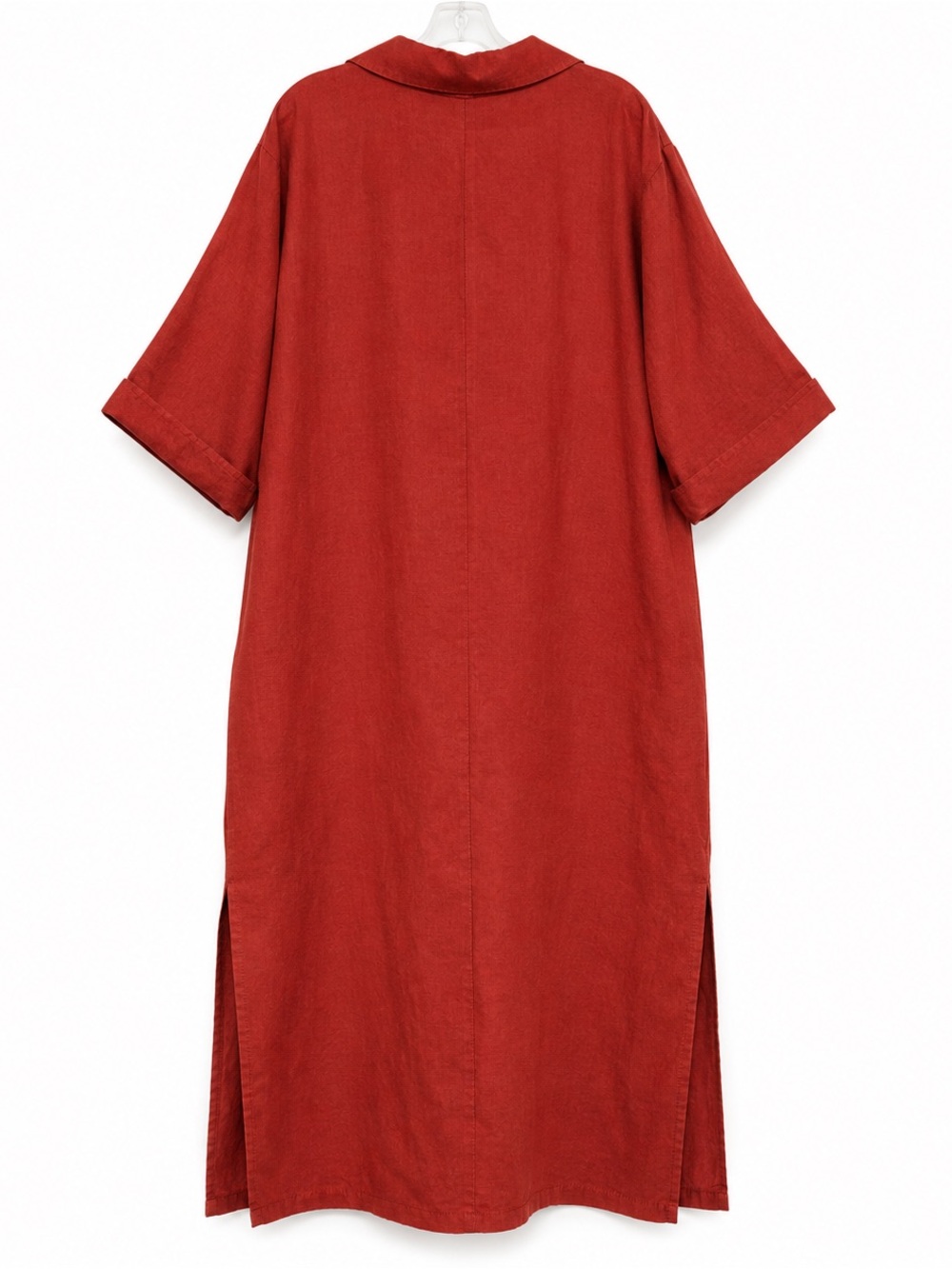 NWT ZW Collection 100% Linen Midi Tunic Dress Rust Orange Size M - Picture 2 of 5